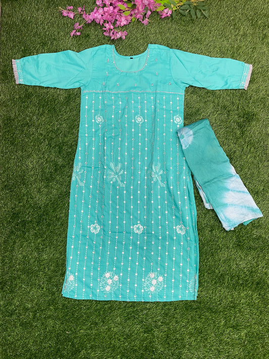 Cotton Kurti with Dupatta