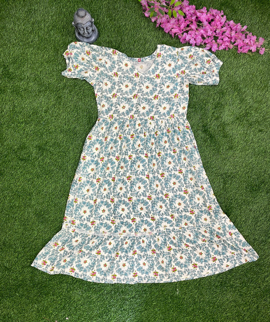 Floral Print Frock – Casual Wear
