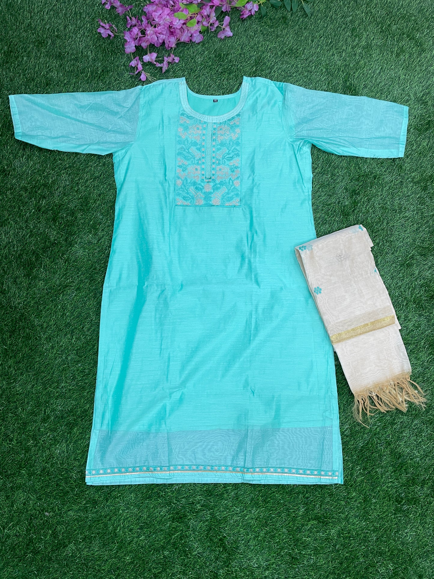 Silk Kurti with Dupatta